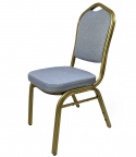 Krzesło Bankietowe LIGHT BLUE - jasnoniebieskie - rama młotkowa - stare złoto